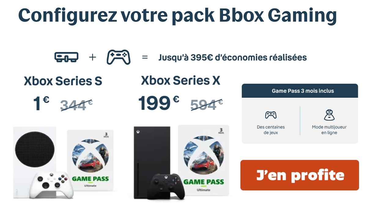 Xbox pas chère au choix avec Bbox gaming