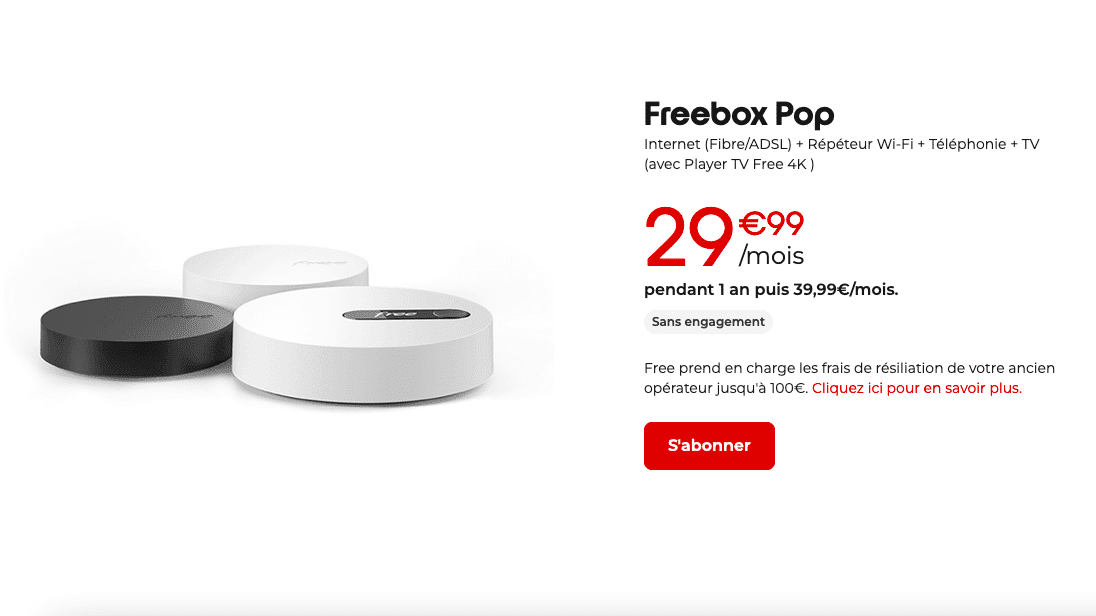 La Freebox Pop à 29,99€/mois