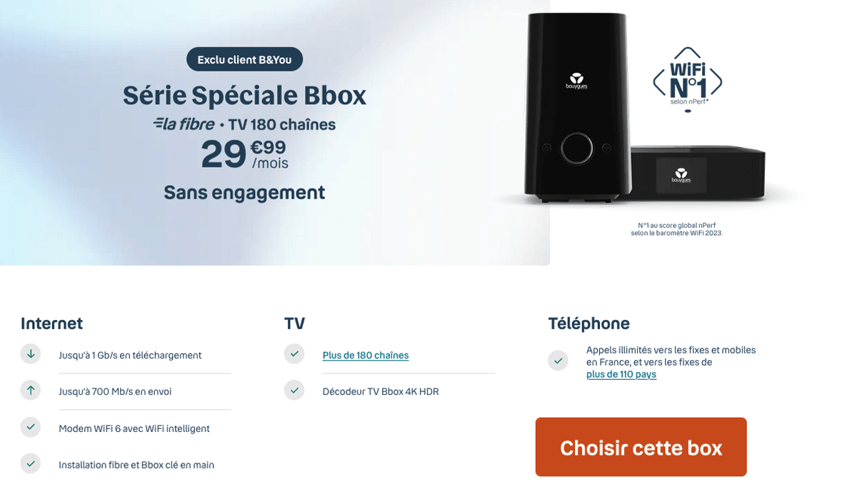 Bouygues Telecom Box internet B&You