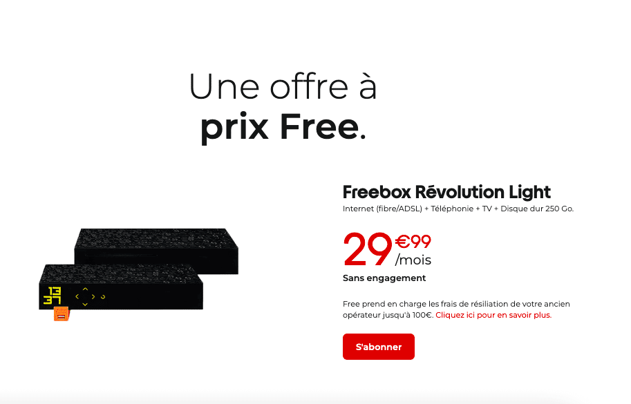 Freebox Révolution box en promo