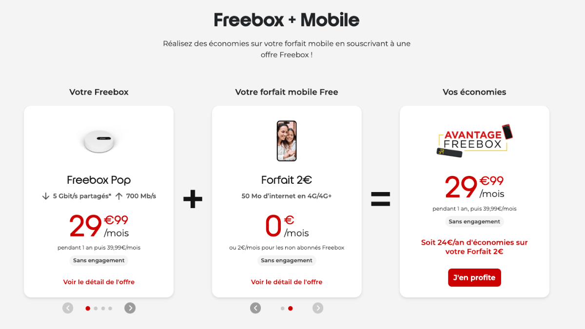 Freebox Pop avec forfait 50 Mo