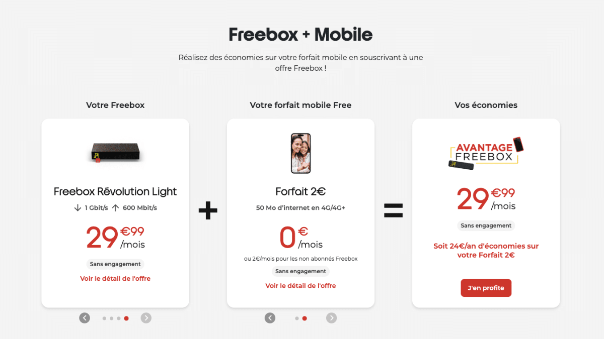 Freebox Révolution Light avec un forfait gratuit