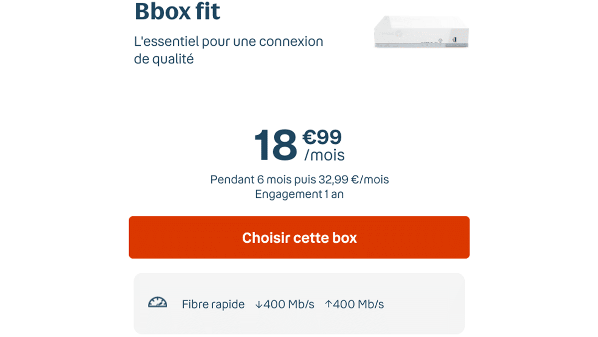 La Bbox fit, box pas chère de Bouygues Telecom