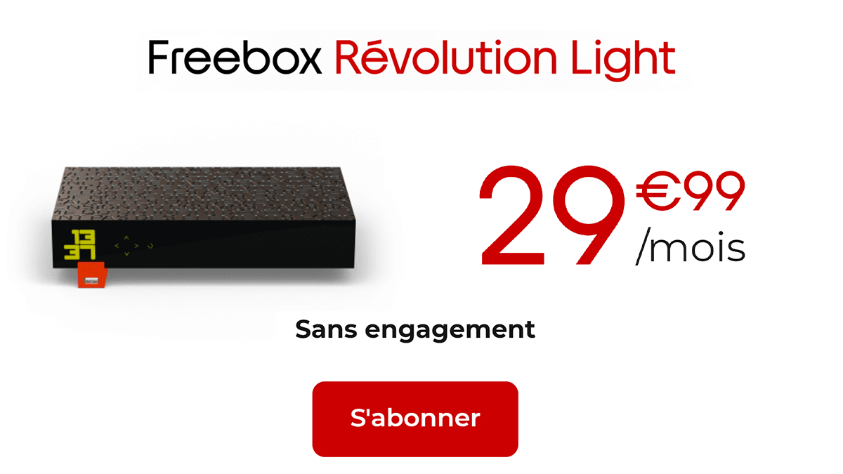 Freebox Révolution Light box fibre optique