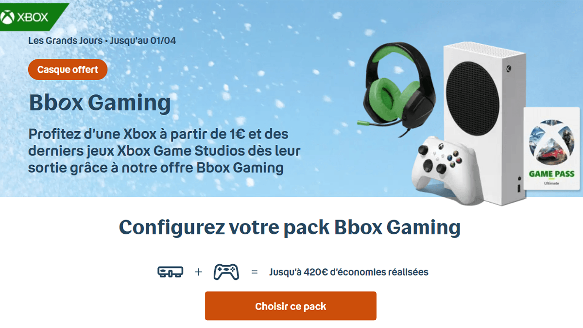 Promo Bbox gaming avec Xbox