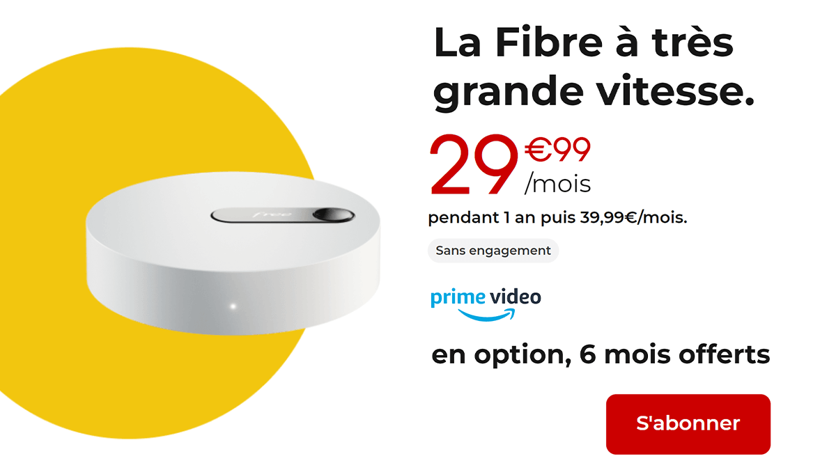 Free box fibre optique avec Amazon Prime offert