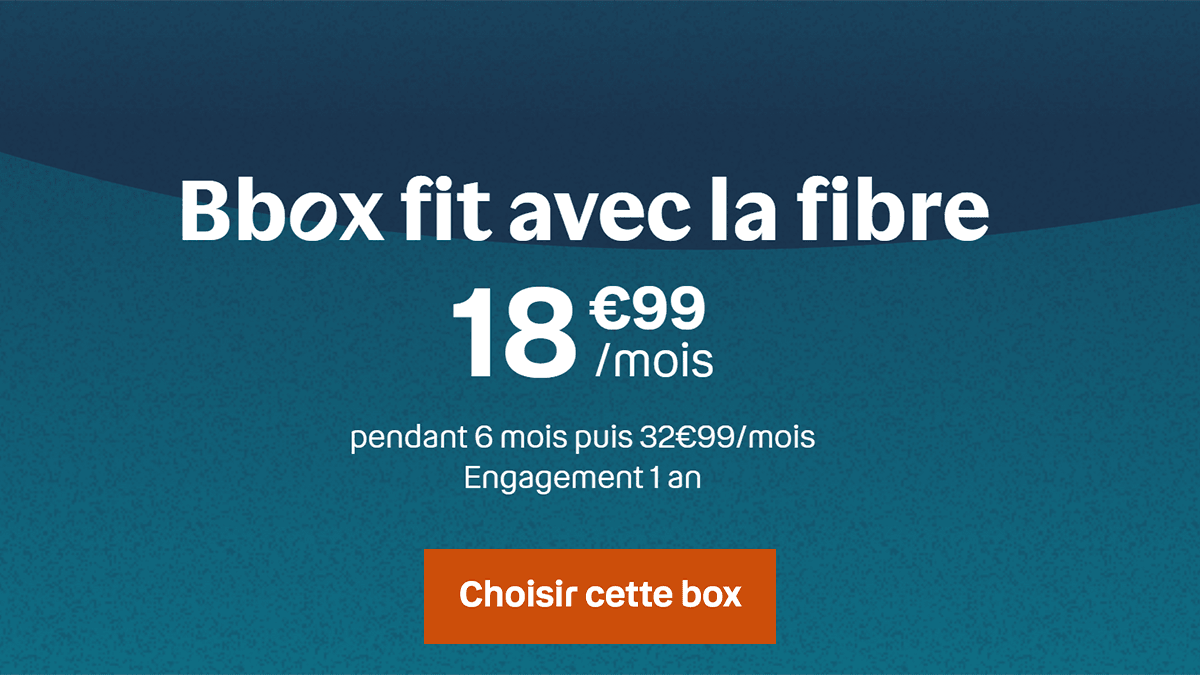 Bbox fit box en promo 6 mois