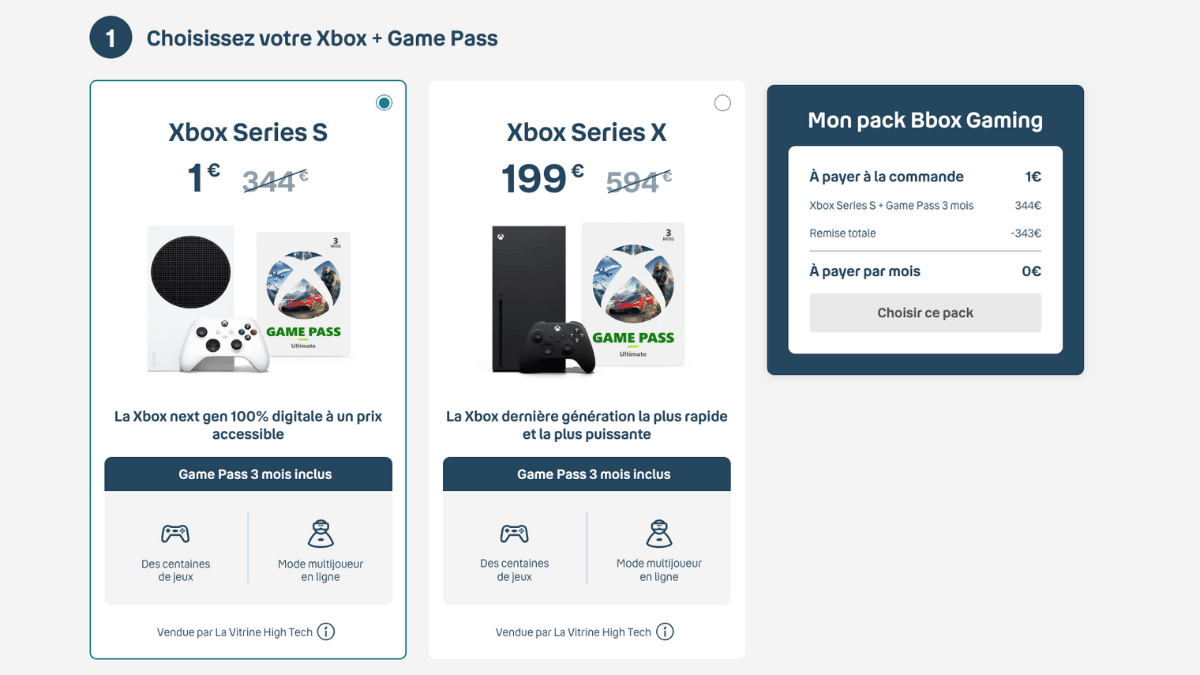Xbox en promotion avec une Bbox