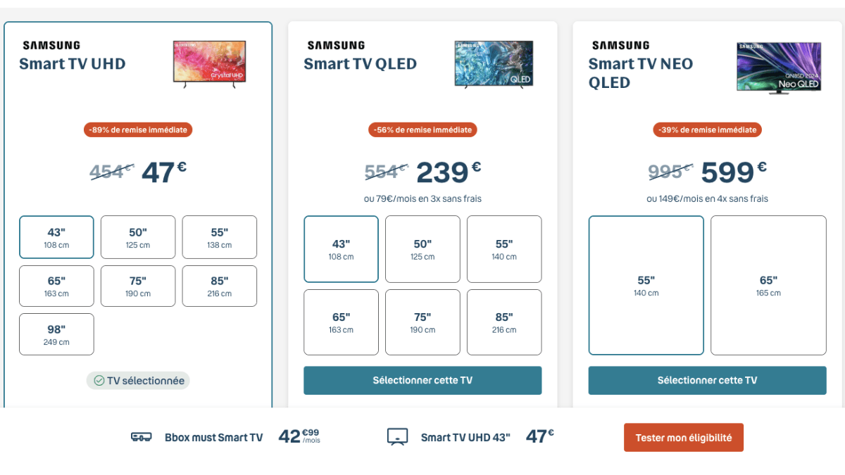 Smart TV une promotion