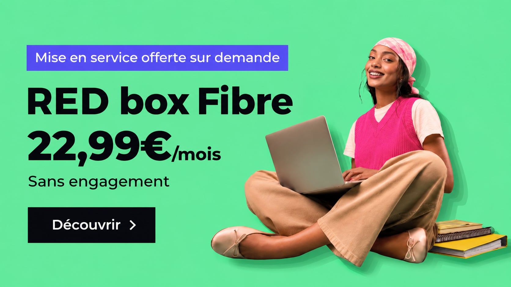 Mise en service offerte sur demande avec la box internet de RED by SFR