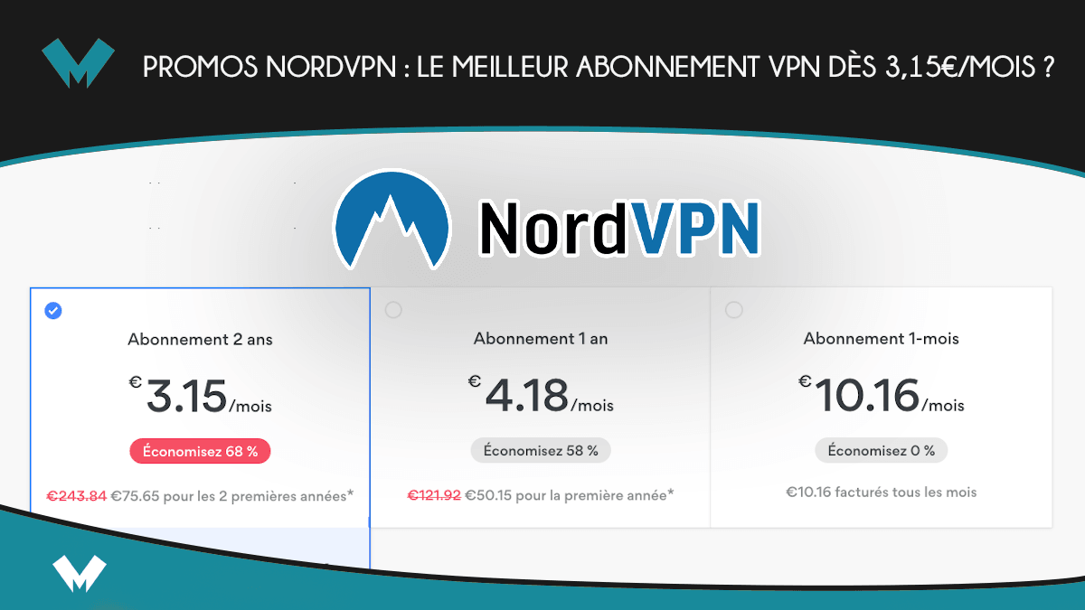 Promos NordVPN : le meilleur abonnement VPN dès 3,15€/mois ?