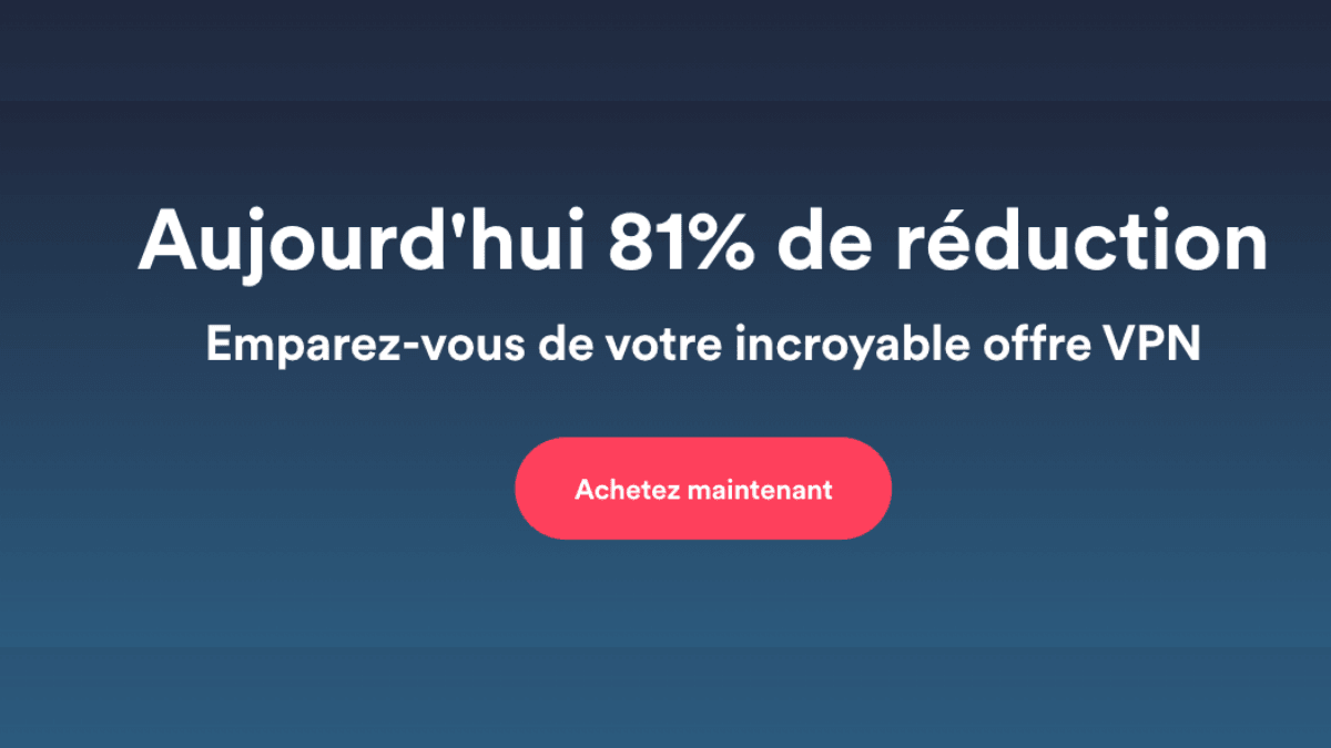 Le VPN est à prix réduit sur deux ans d'abonnement Surfshark VPN promo un