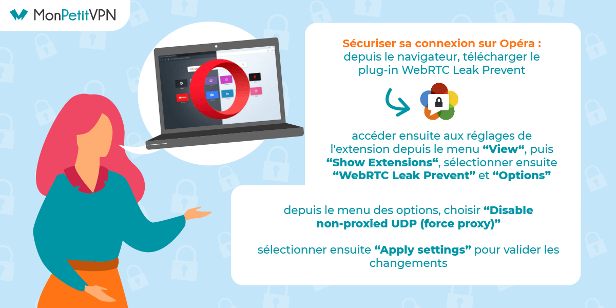 Gestion fuites webRTC depuis Opéra Les fuites webRTC sur le navigateur Opéra