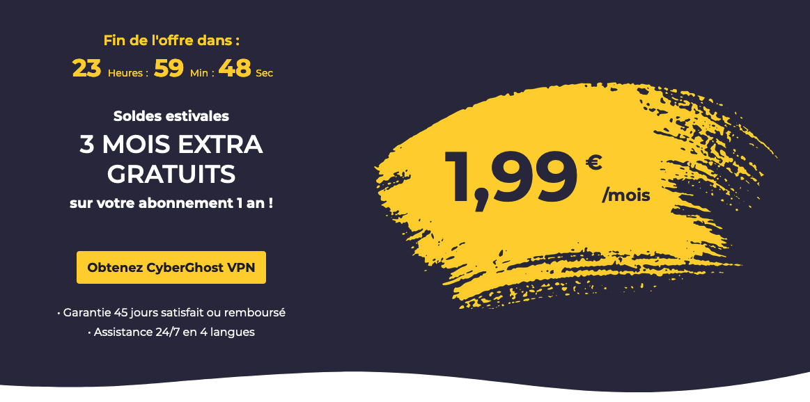 CyberGhost VPN en promotion Les promos de CyberGhost