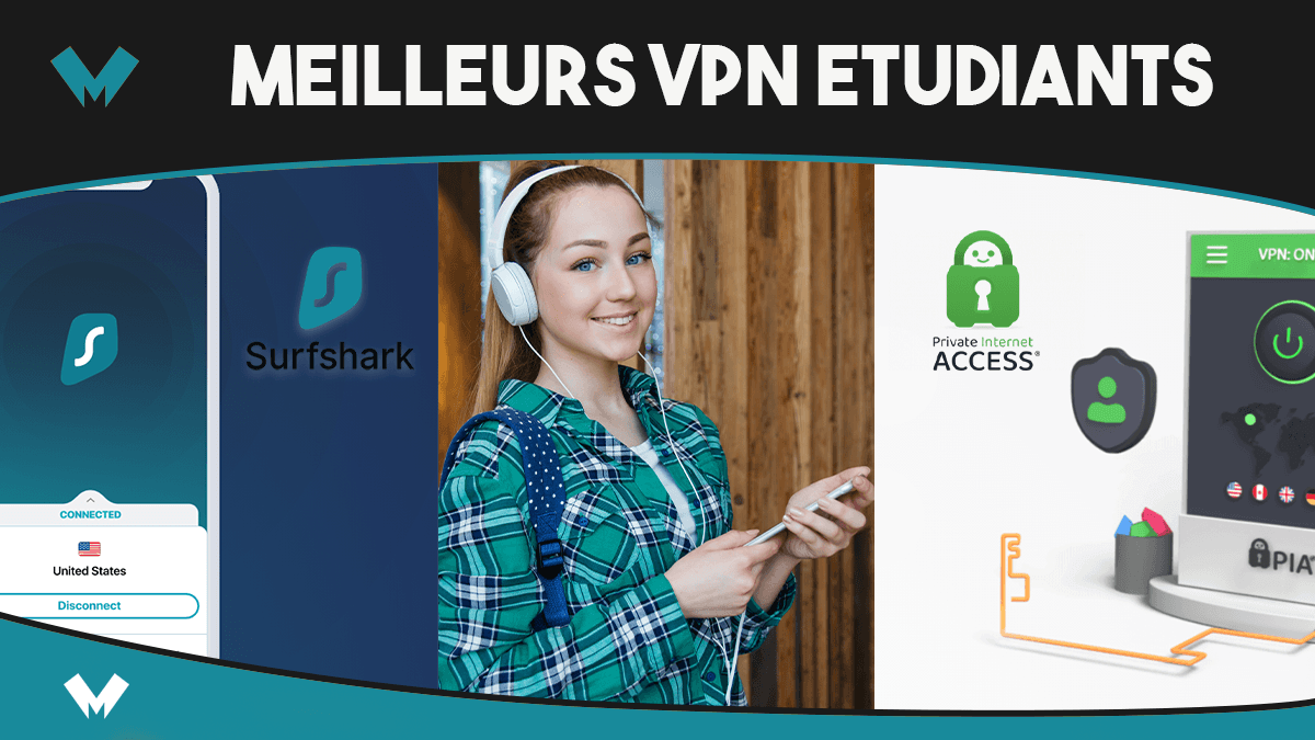 meilleurs VPN pour etudiants cyberghsot surshark private internet access