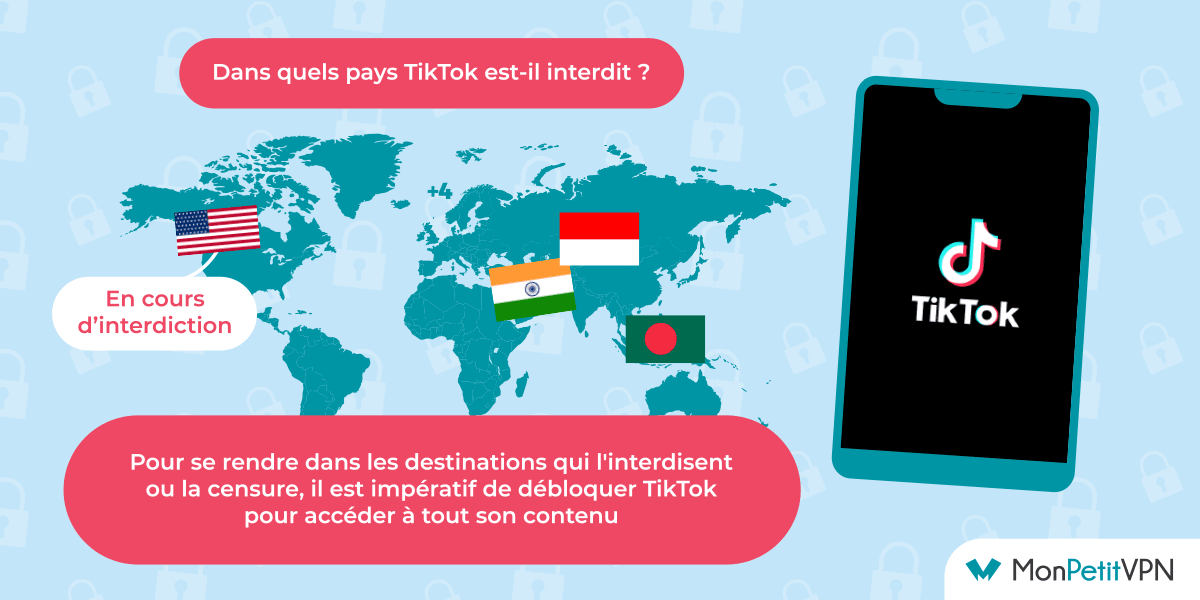 Pays TikTok interdit Liste des pays qui interdisent Tiktok
