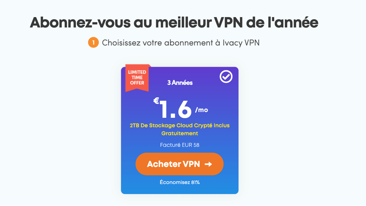 L'abonnement à IvacyVPN est à très bas prix protéger adresse IP