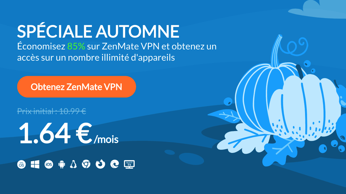 ZenMate offre une promo pour Halloween dissimuler adresse IP