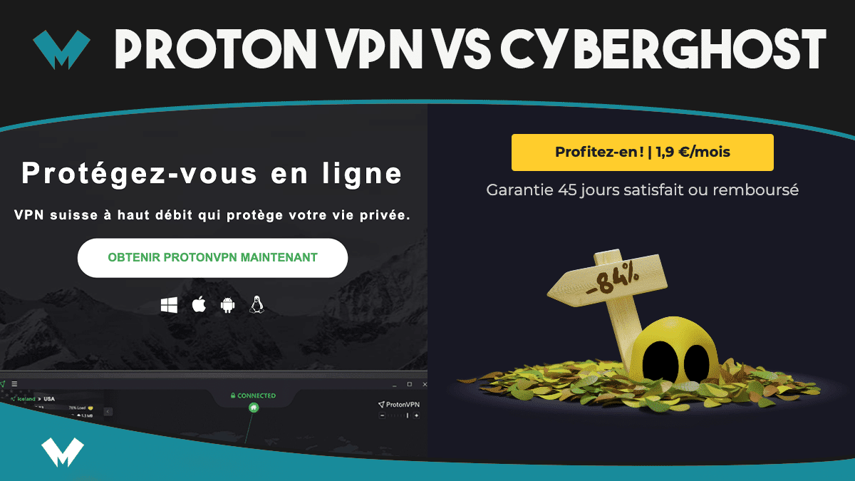 meilleurs vpn deux ans d'abonnement protonVPN et CyberGhost