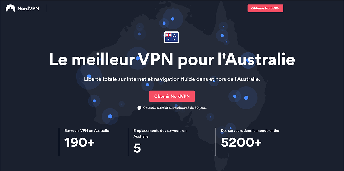 NordVPN pour se connecter en Australie
