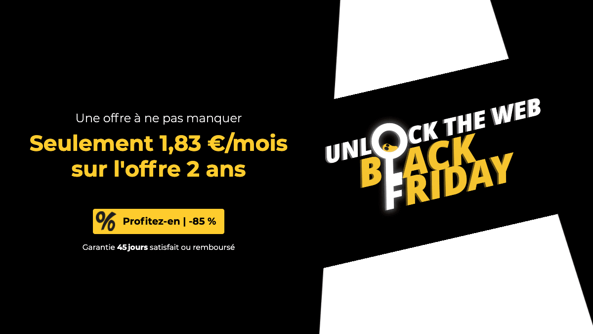 Cyberghost propose son abonnement à moins de 2€ offre black friday cyberghost