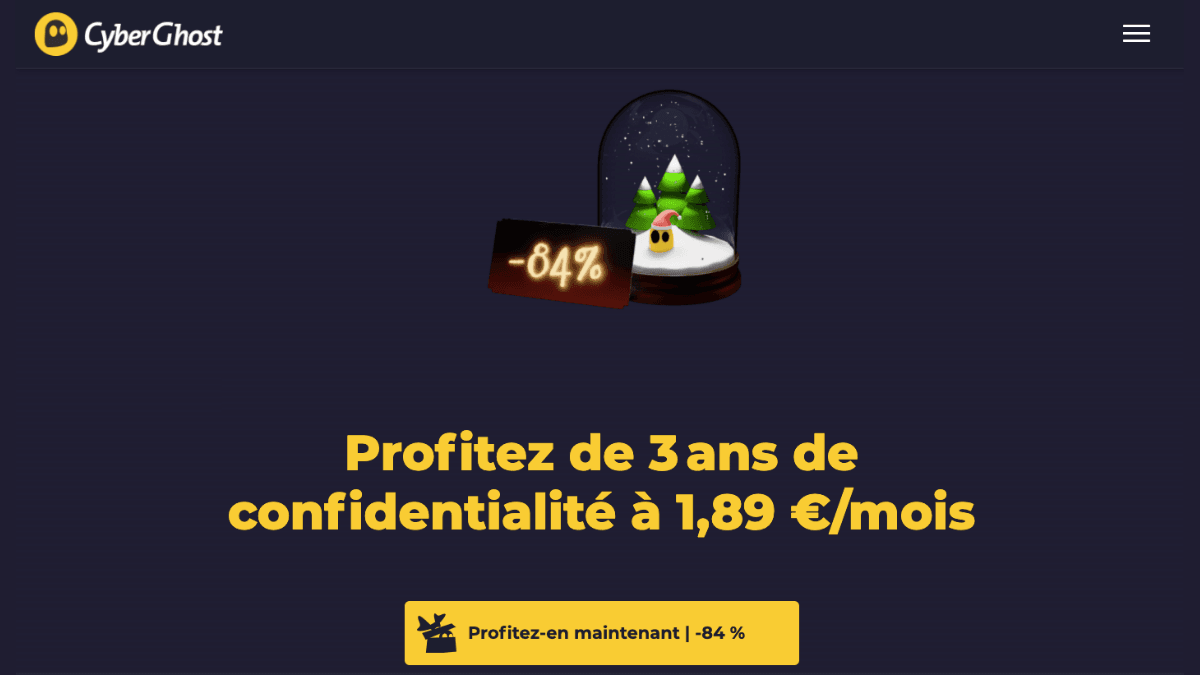 Promotion sur le VPN CyberGhost CyberGhost VPN en promotion