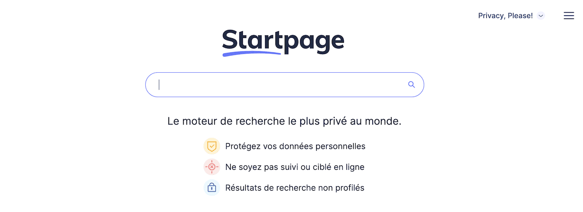Startpage Moteur de recherche sécurisé Startpage