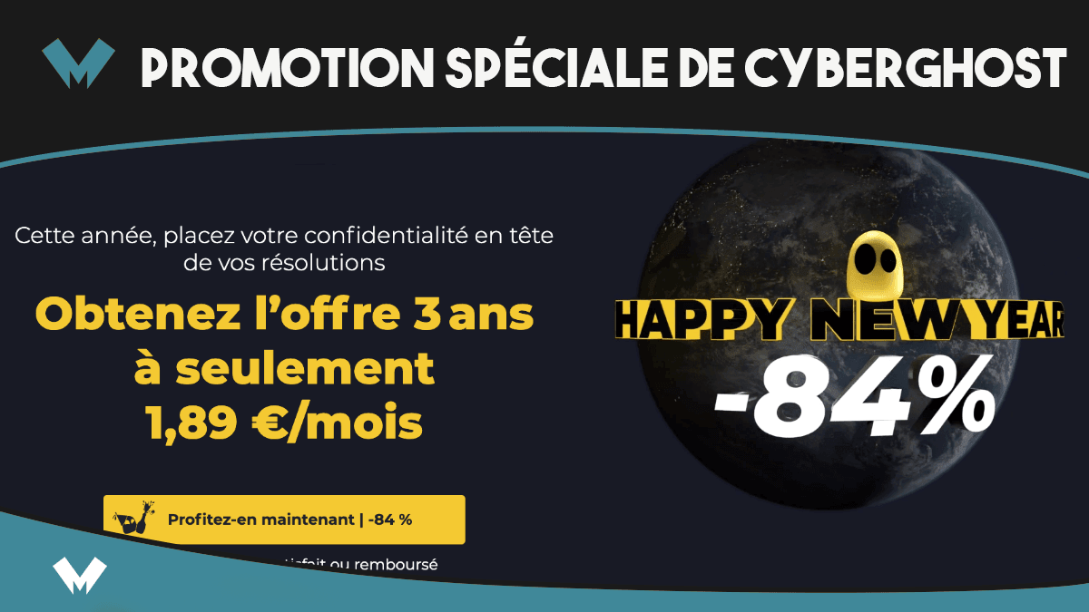 Promotion sur le VPN CyberGhost