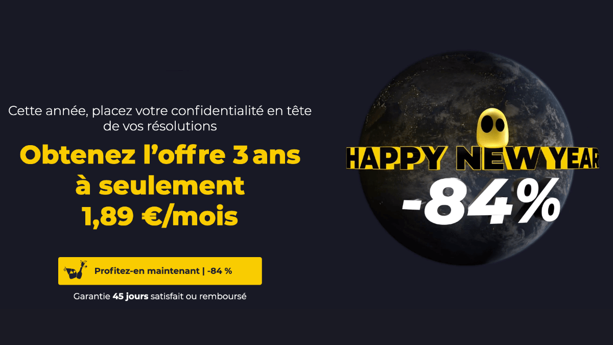 Promotion spéciale Nouvel An de CyberGhost