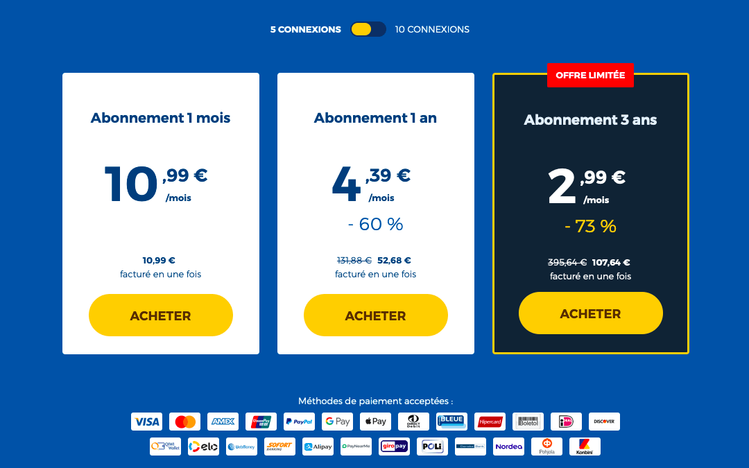 VPN grand réseau : HMA se classe en première position Hide My Ass