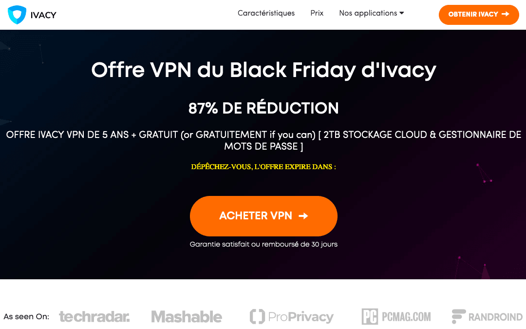 VPN pour étudiant : Ivacy avec 87% de réduction IvacyVPN
