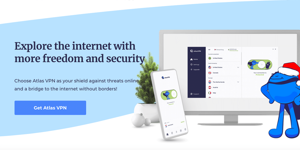 AtlasVPN, un fournisseur de réseau virtuel en promo Avec AtlasVPN, le client peut masquer son adresse IP