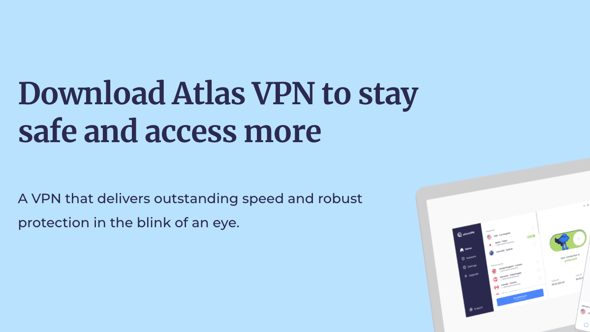 L'abonnement entièrement gratuit proposé par AtlasVPN meilleurs VPN gratuits