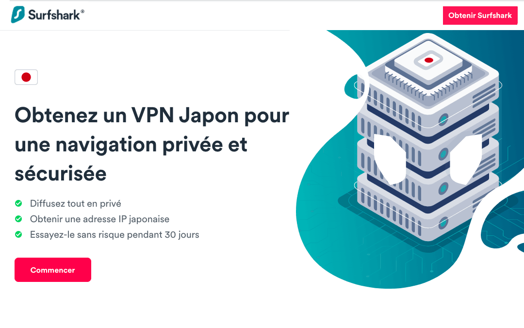 Surfshark pour Japon VPN Surfshark