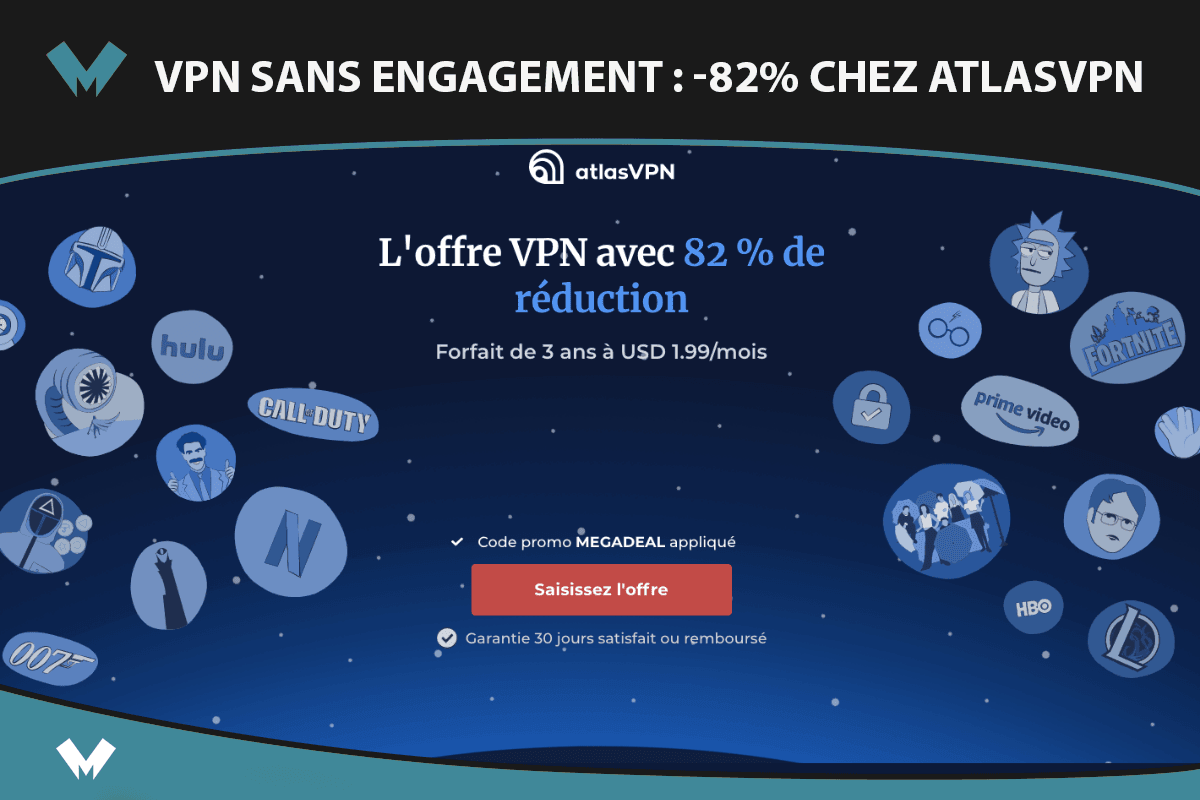 AtlasVPN et son offre sans engagement