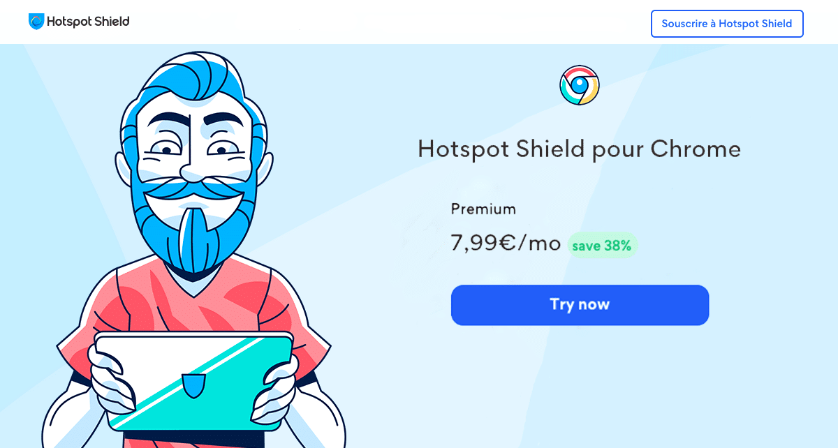 Un VPN pour Chrome avec extension dédiée Le VPN pour Chrome de HotspotShield améliore la praticité des utilisateurs