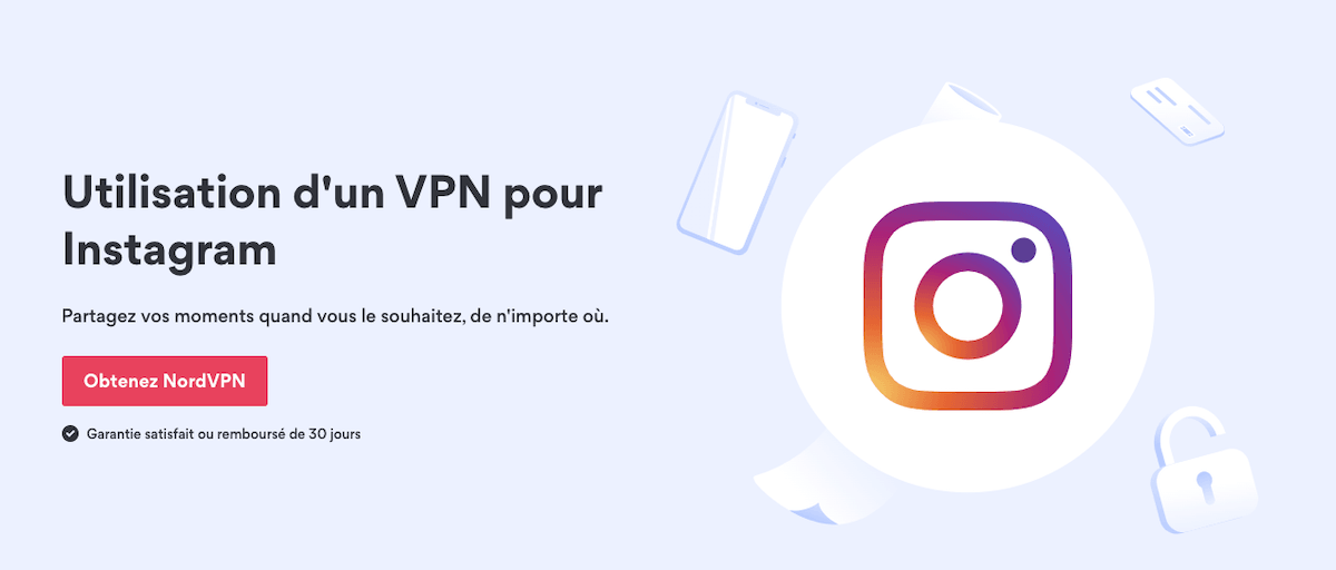 Contourner la censure instagram avec NordVPN