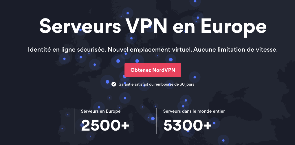 Les serveurs NordVPN en Europe