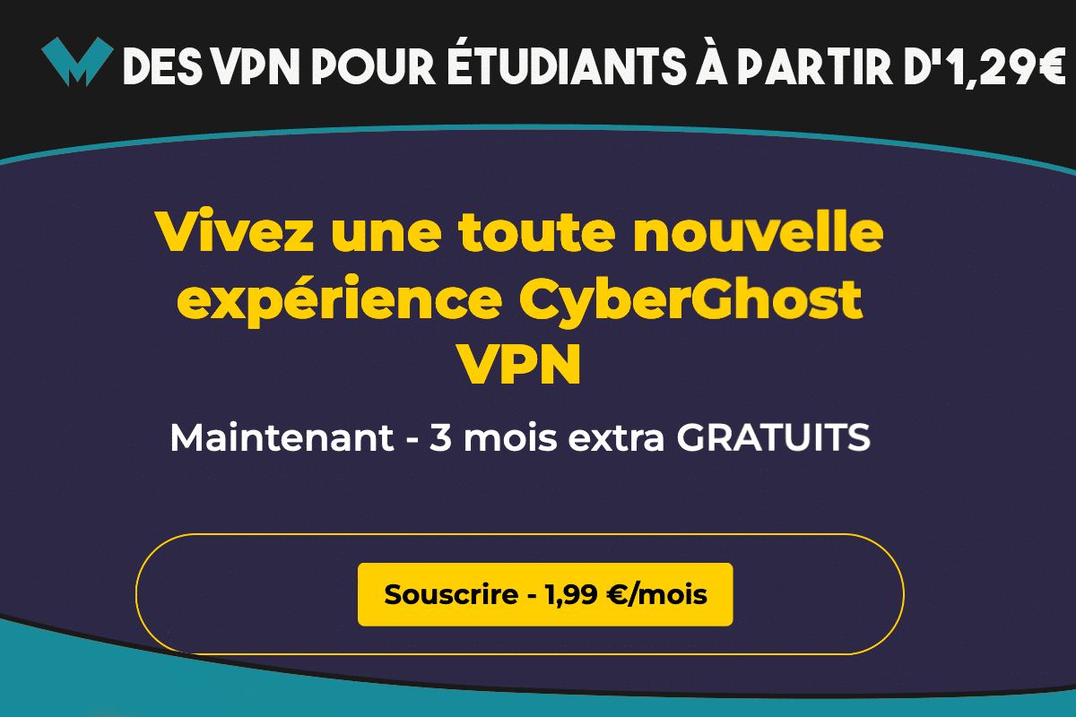 Trois fournisseurs proposent un VPN pour étudiants de bonne facture : VyprVPN, PureVPN et CyberGhost
