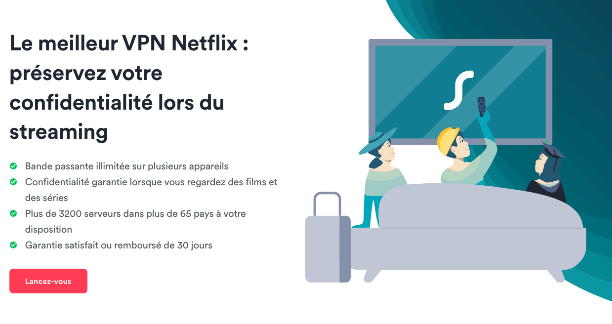 VPN compatible avec les Smart TV Surfshark baisse Netflix