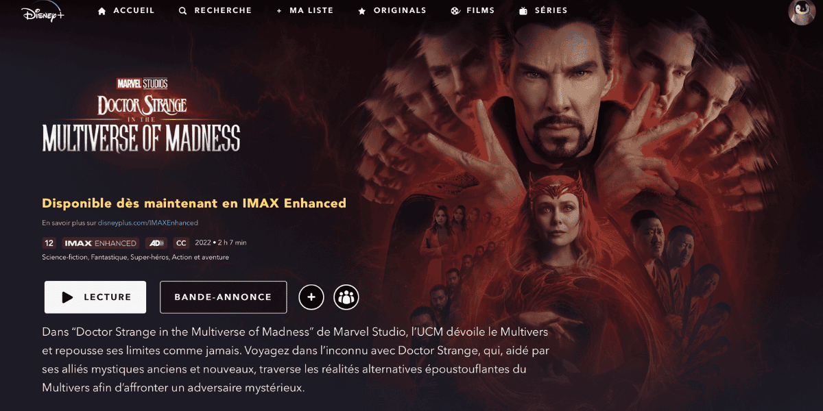 Doctor Strange sur Disney+ Doctor Strange disponible sur Disney+