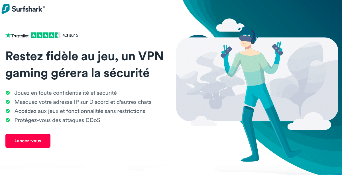Débloquer Discord VPN Surfshark