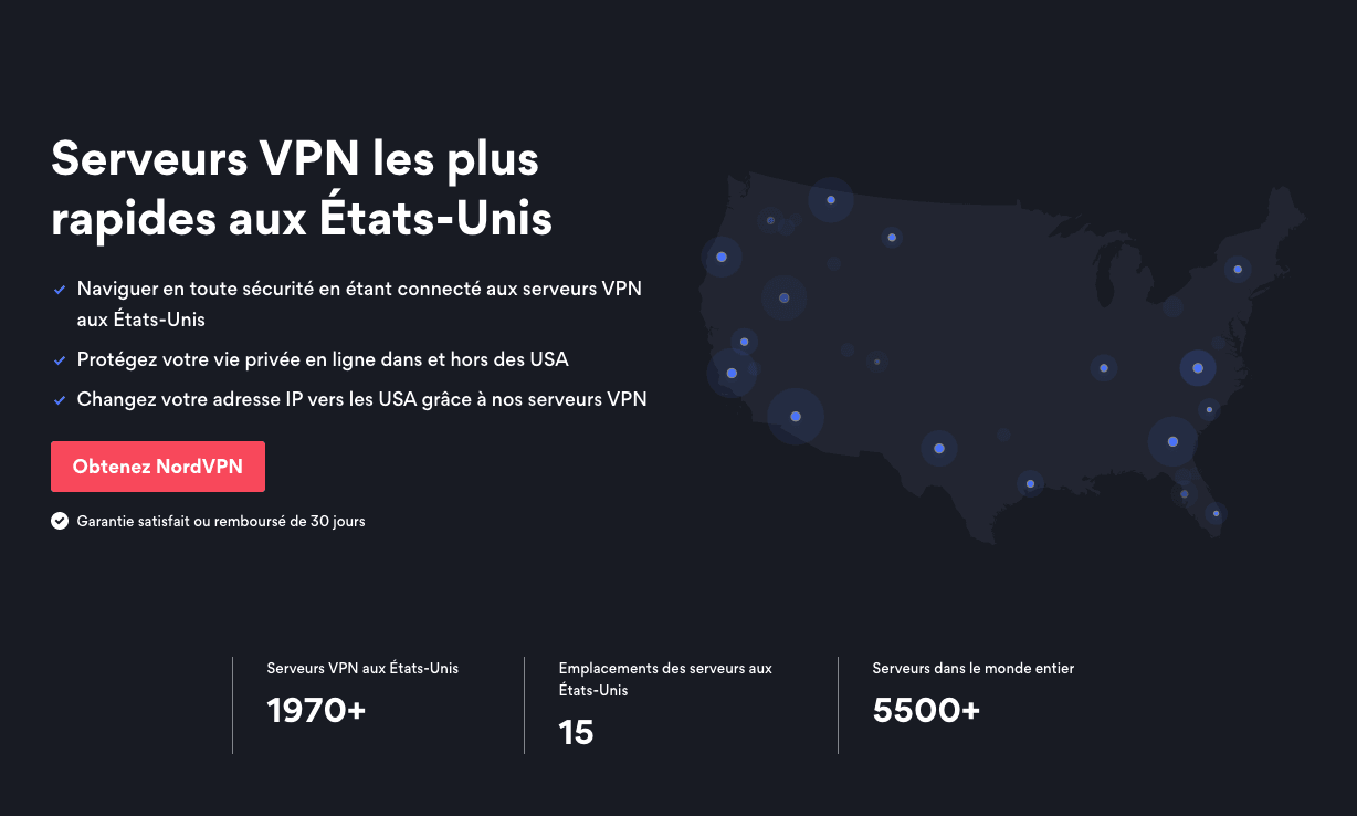 Des serveurs VPN aux USA VPN Netflix US NordVPN