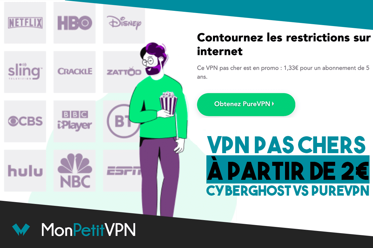 Duel de VPN pas cher : CyberGhost contre PureVPN.