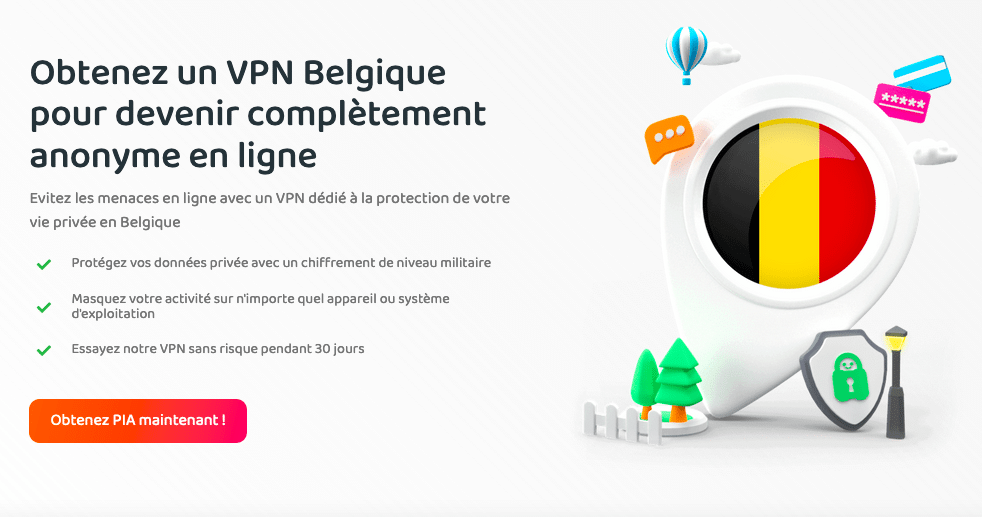Se connecter en Belgique avec PIA VPN.