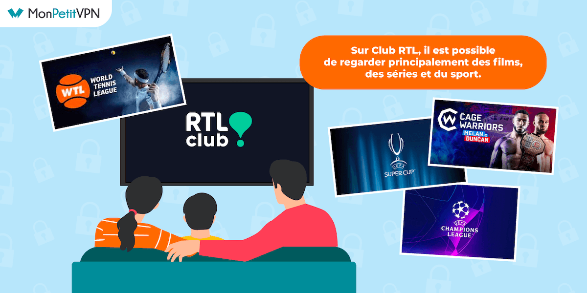 Les différents programmes de la chaîne belge Club RTL