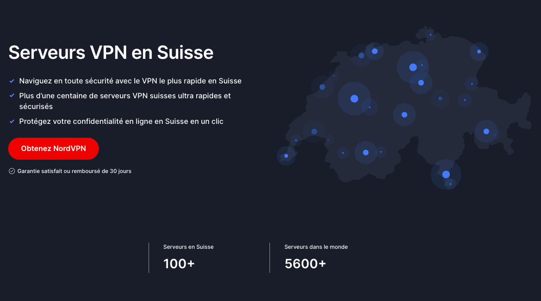 Se connecter en suisse avec NordVPN