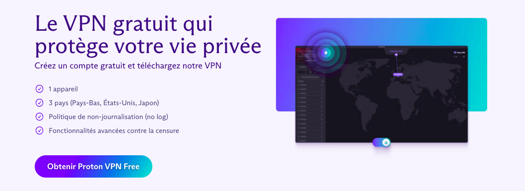 Le VPN gratuit de ProtonVPN