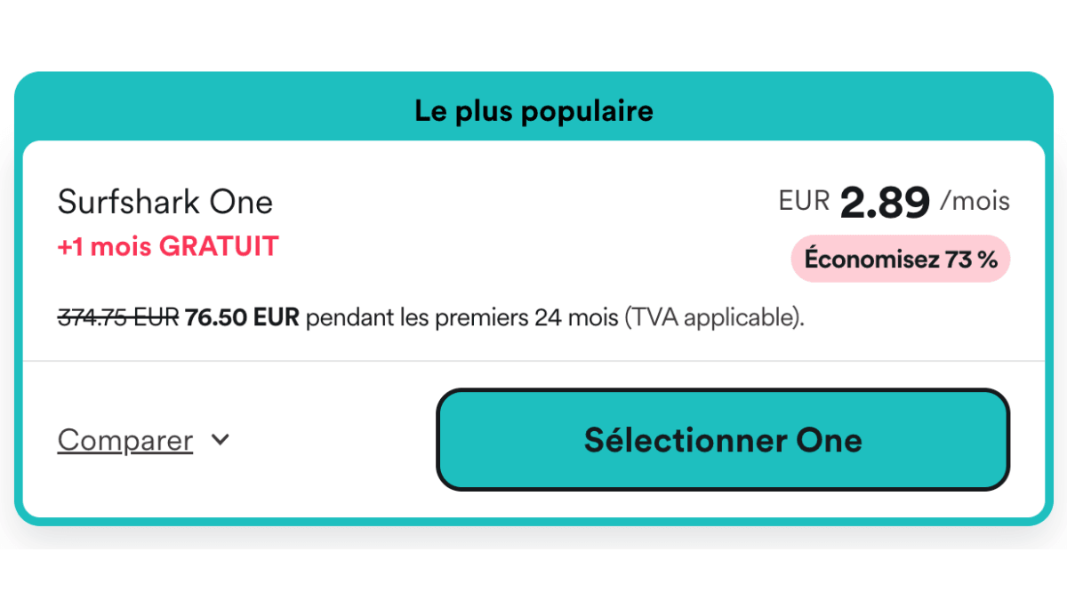 VPN Surfshark Alert Promotion sur le VPN Surfshark