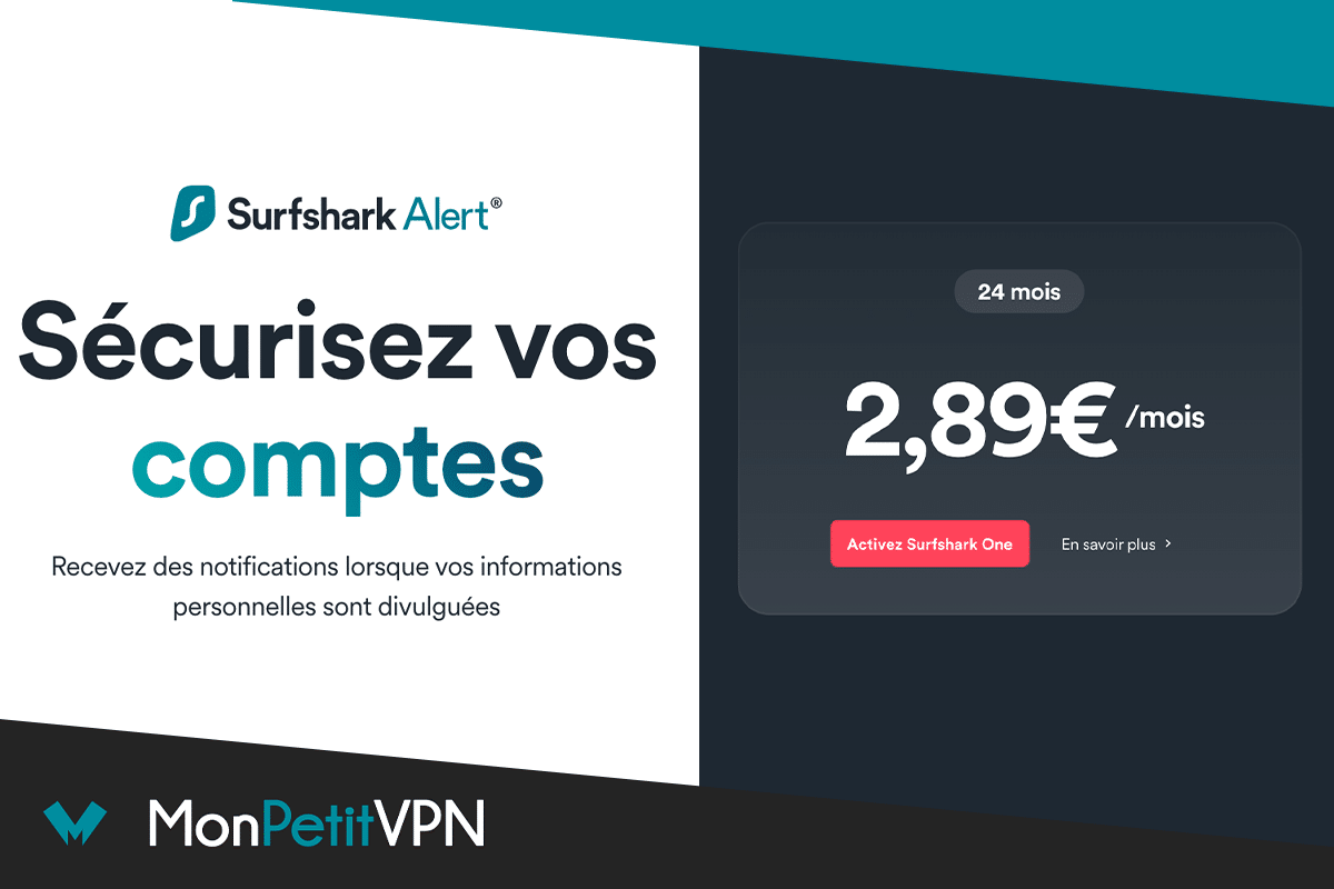 Promo Surfshark One avec Alert
